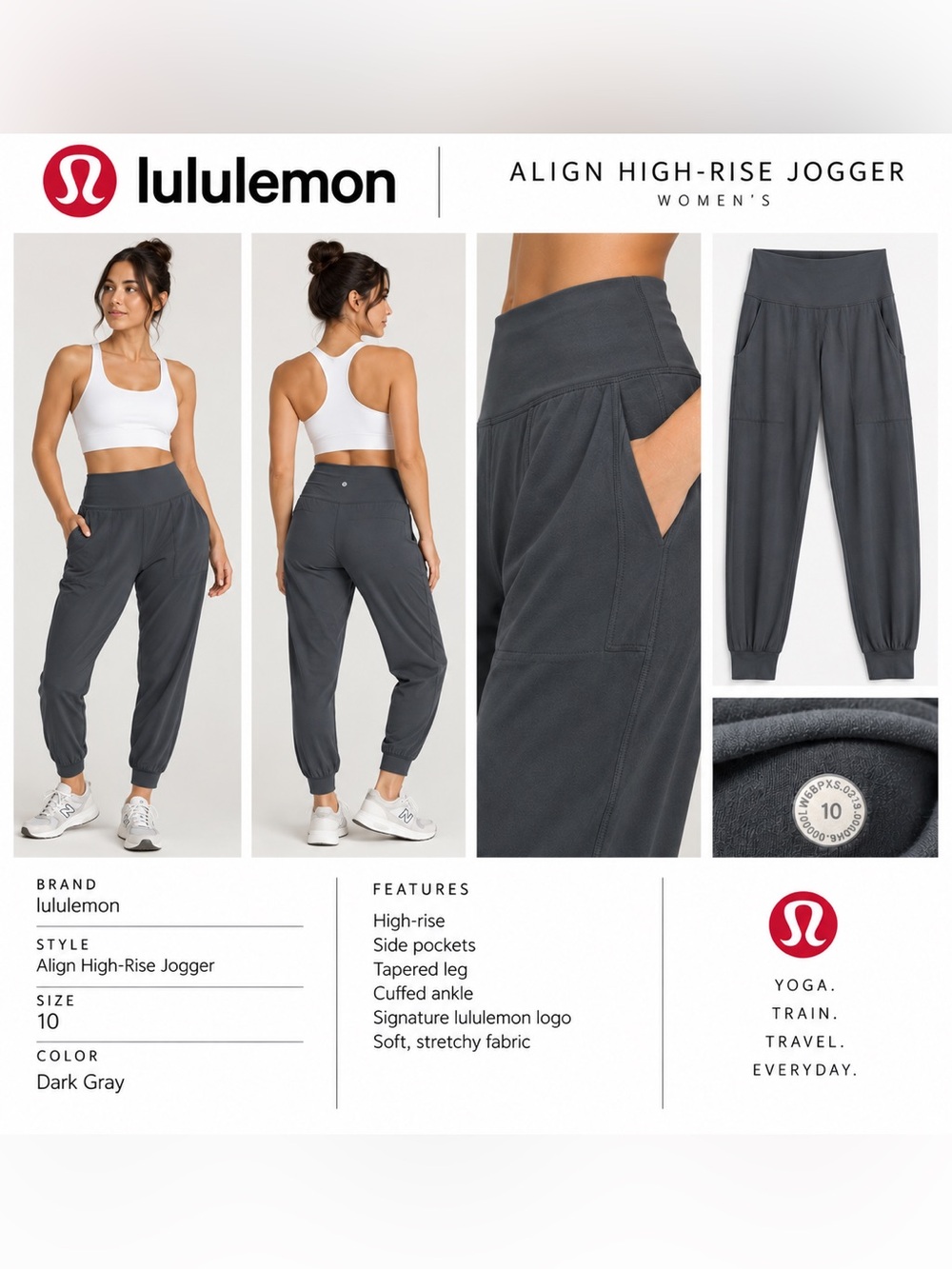 lululemon Align High-Rise Jogger Dark Gray Size 10
